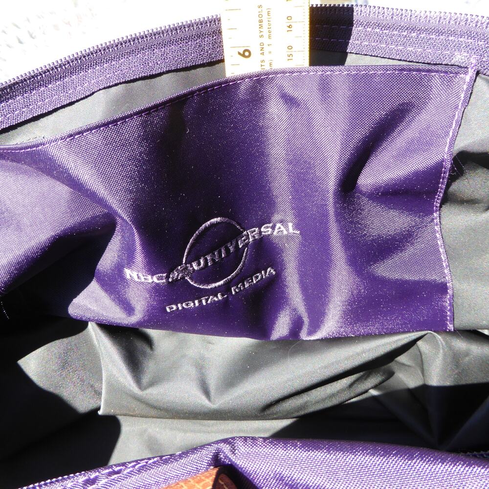 Longchamp Le Pliage Expandable Travel Duffle Bag Nylon Purple Weekender Carry-On - Picture 15 of 16